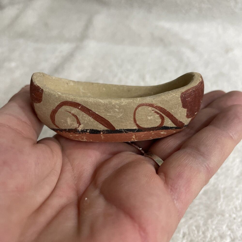 Canoe!  Jemez Small Pottery Canoe - V.S. 1960-70's, Vintage signed